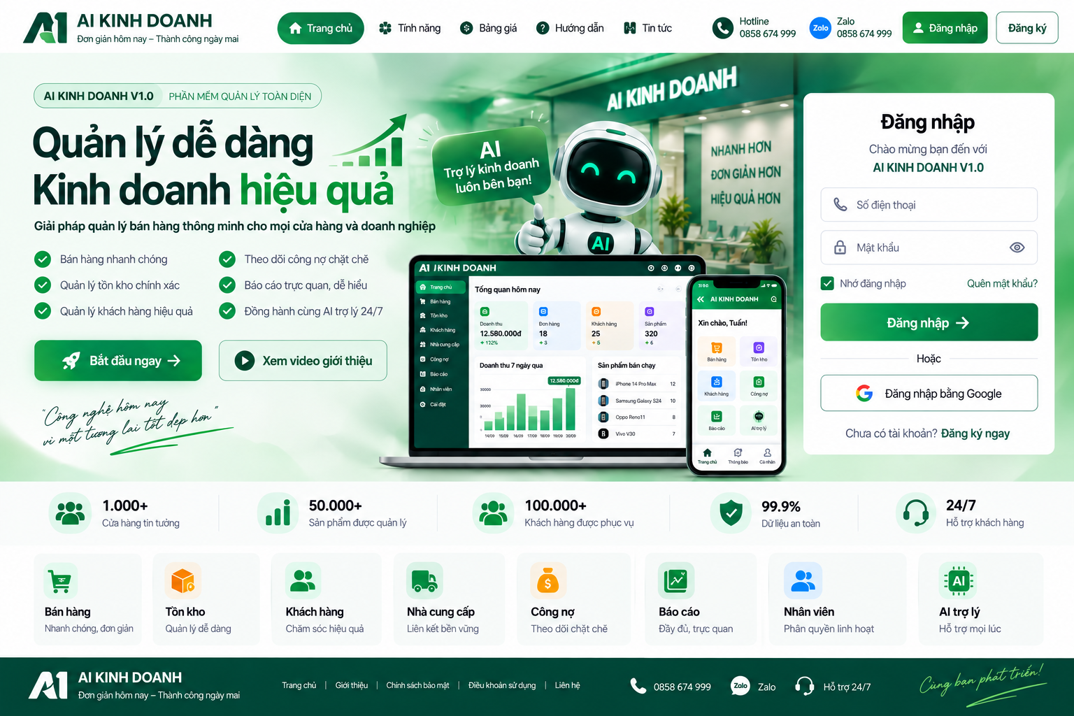 AI Kinh Doanh v1.0 — giao diện Hình 1